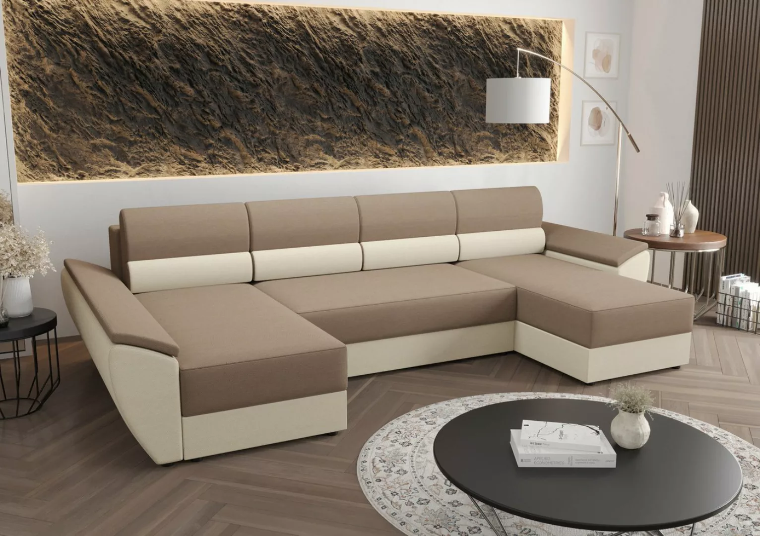 ALTDECOR Wohnlandschaft REB-U3, Couch mit Schlaffunktion, Stauraum Ecksofa günstig online kaufen