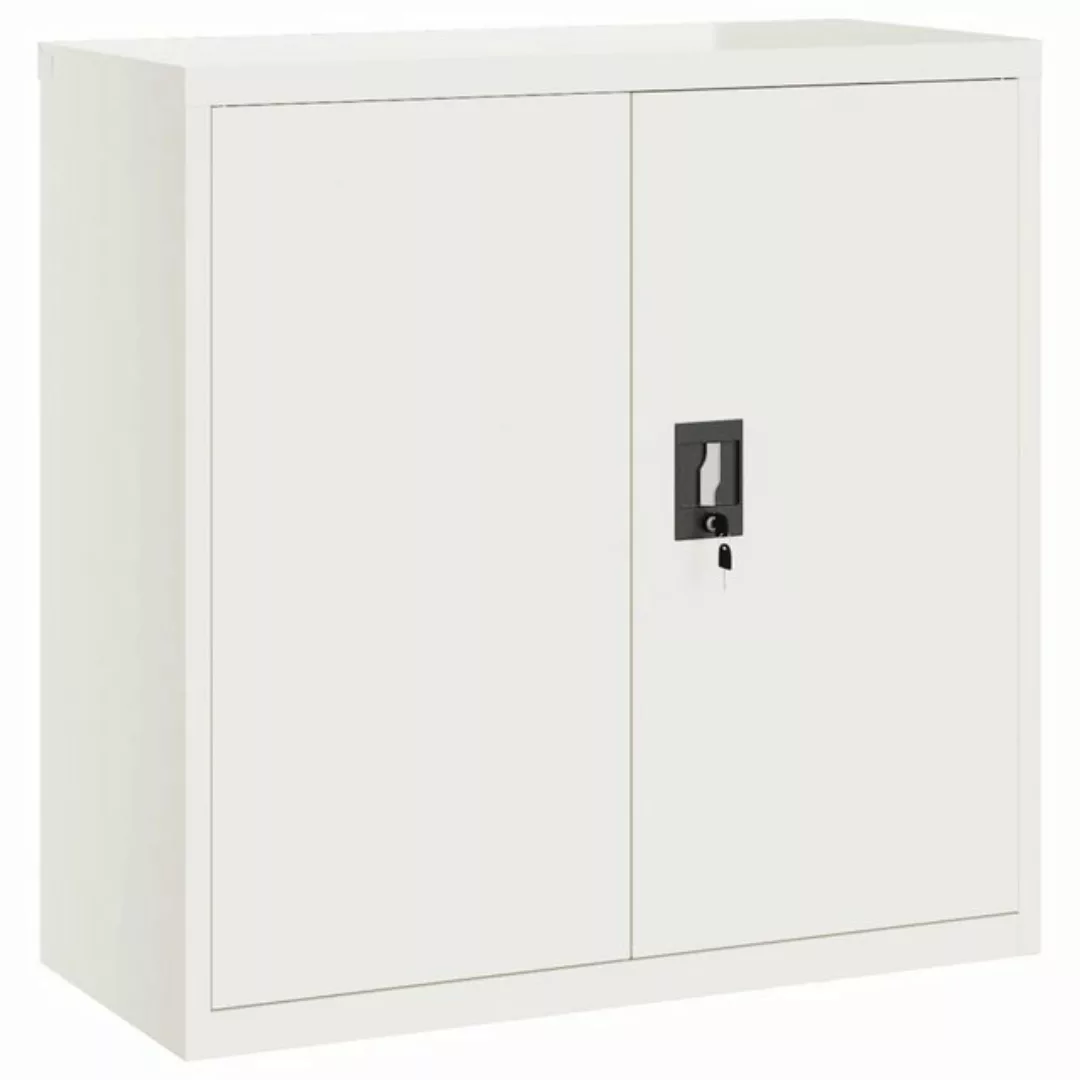 furnicato Aktenschrank Weiß 90x40x90 cm Stahl (1-St) günstig online kaufen