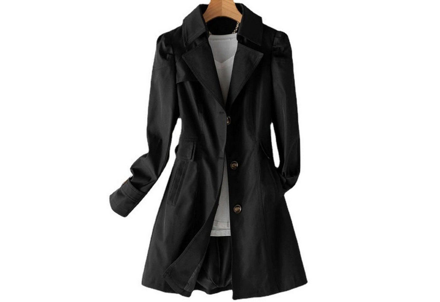 Nebelmeer Funktionsjacke Damen Trenchcoat, mittlere Länge, Frühlings- und H günstig online kaufen