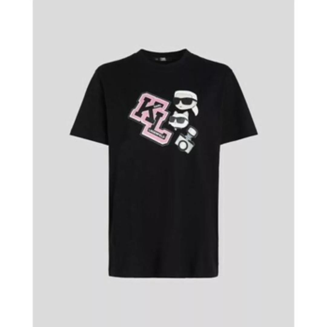 Karl Lagerfeld  T-Shirts & Poloshirts 240W1727 OVERSIZED IKONIK VARSITY TEE günstig online kaufen