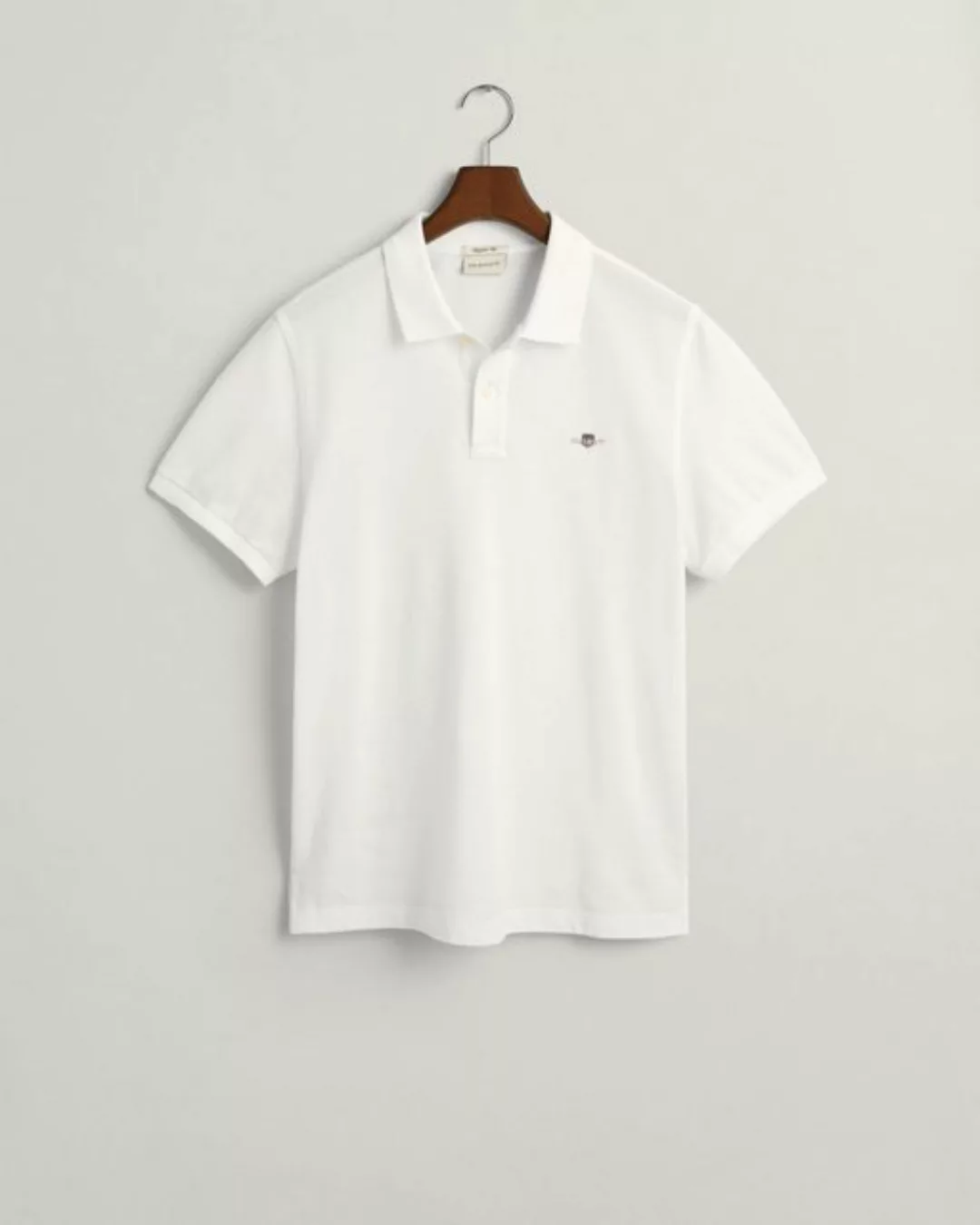 Gant Poloshirt "REG SHIELD SS PIQUE POLO", mit Logo und Flachstrickkragen 1 günstig online kaufen