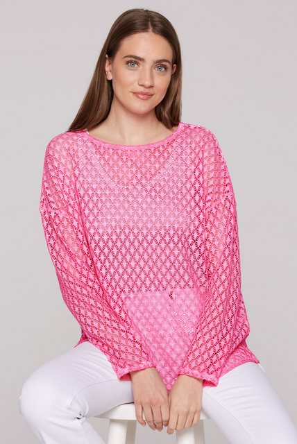 SOCCX Sweatshirt SOCCX Sweatshirt mit Lochmuster in Floral Pink (1-tlg) Nic günstig online kaufen