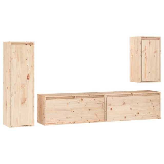 furnicato TV-Schrank TV-Schränke 4 Stk. Massivholz Kiefer (1-St) günstig online kaufen