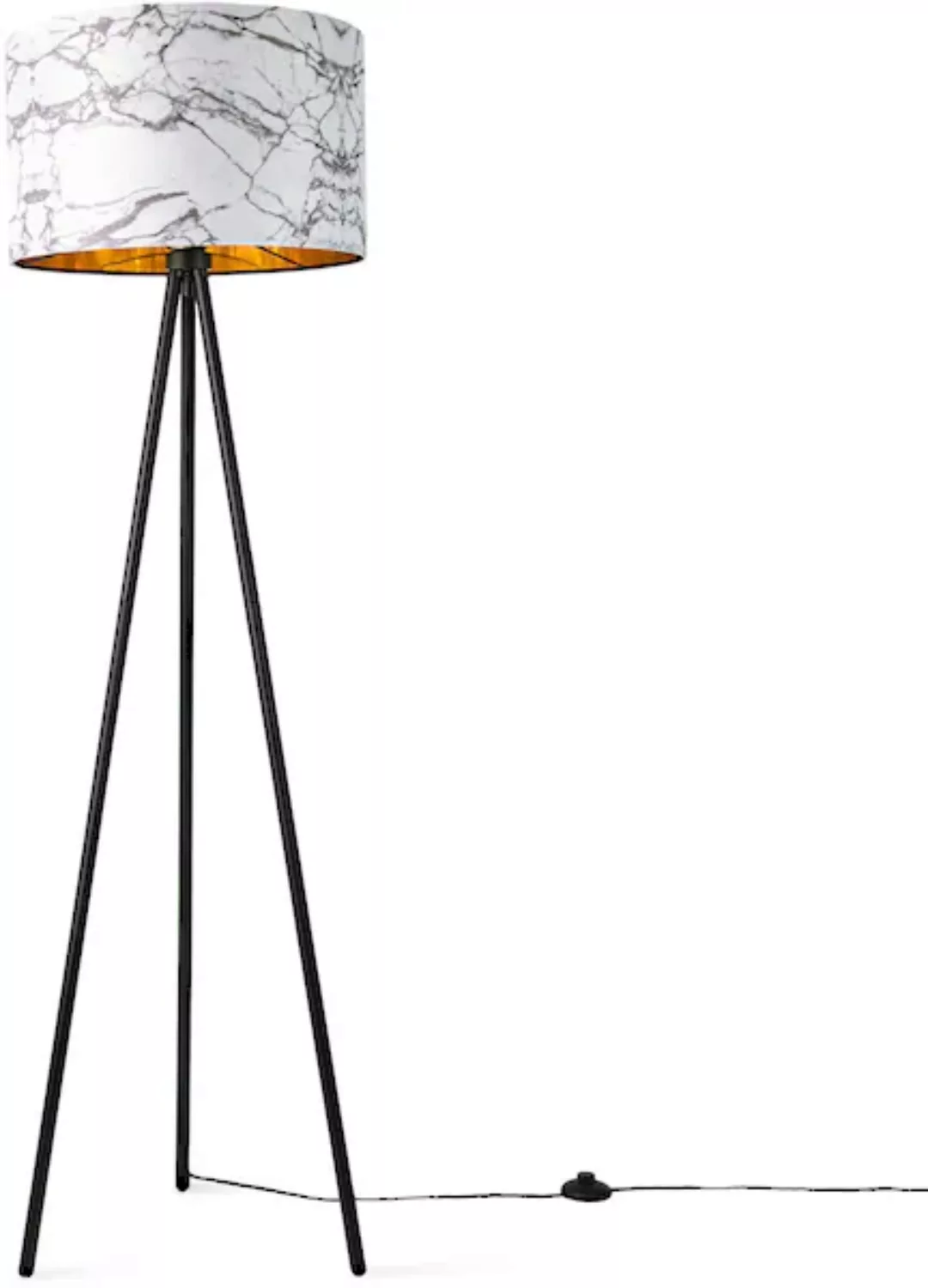 Paco Home Stehlampe »Trina Kraft«, Standleuchte Schlafzimmer E27 Marmor Ste günstig online kaufen