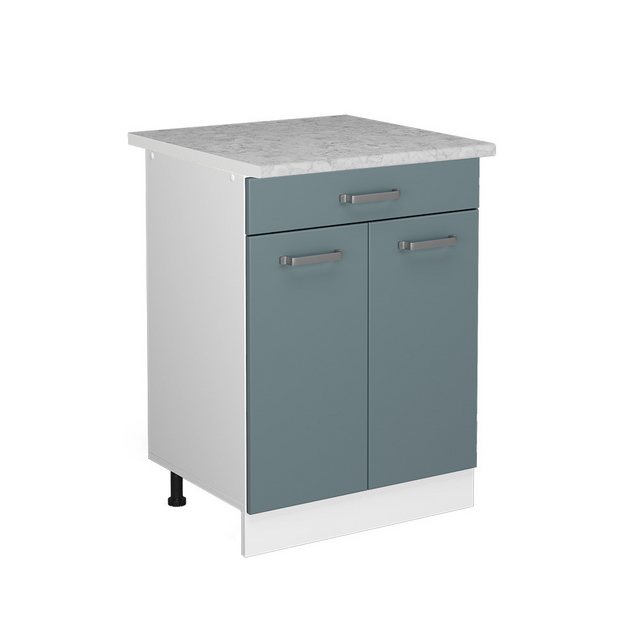 Vicco Unterschrank R-Line, Blau-Grau/Weiß, 60 cm mit Schublade, und Arbeits günstig online kaufen