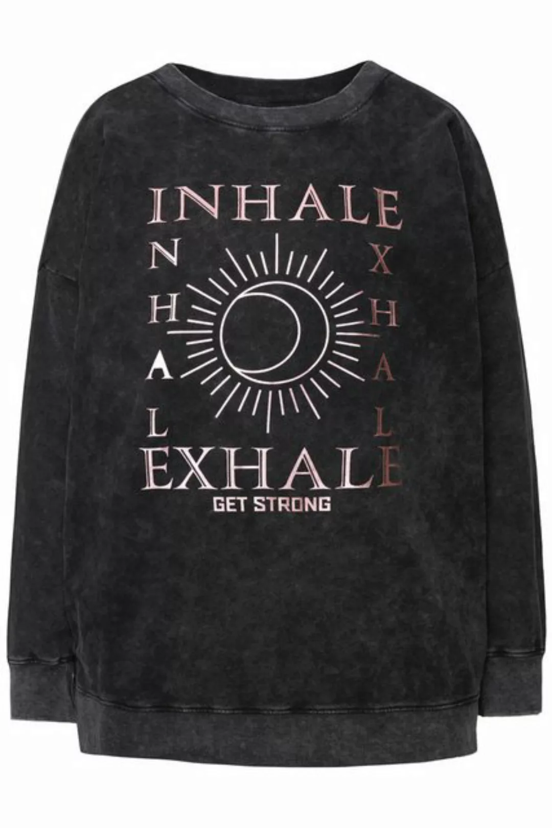 Studio Untold Sweatshirt Sweatshirt very Oversize Shape Yoga Print günstig online kaufen