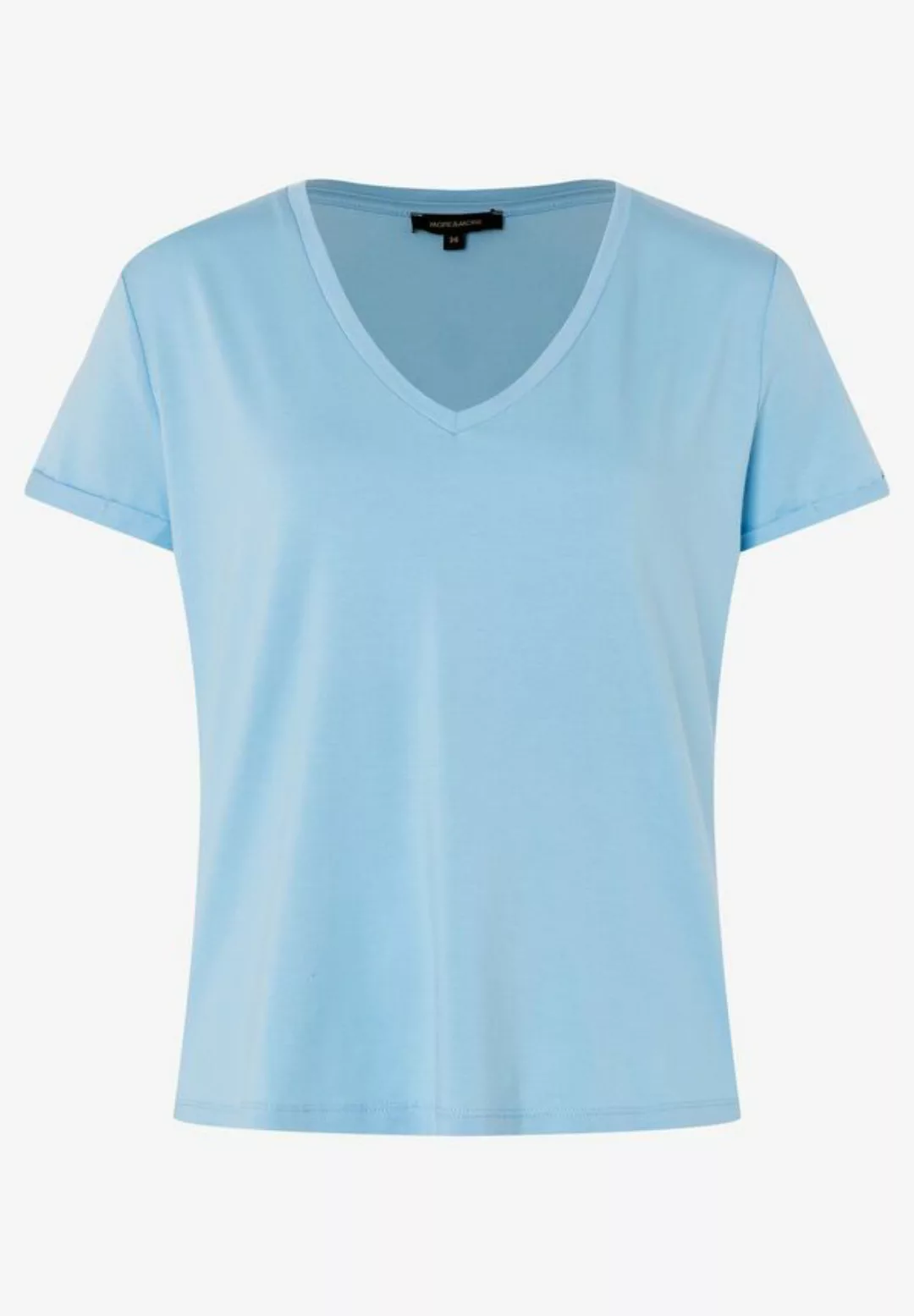 T-Shirt mit V-Ausschnitt, hellblau, Frühjahrs-Kollektion günstig online kaufen