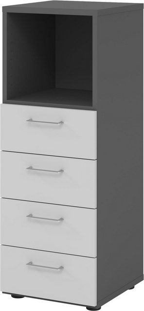 bümö Aktenschrank smart Schubladen Kombi - 4 Schübe Dekor: Graphit/Grau günstig online kaufen