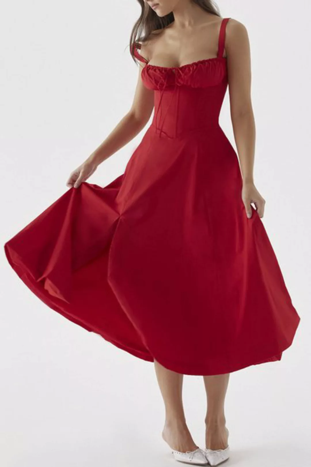 JDMGZSR Spaghettikleid Damen Sommerkleid sexy Strapskleid, A-Linien-Kleid, günstig online kaufen