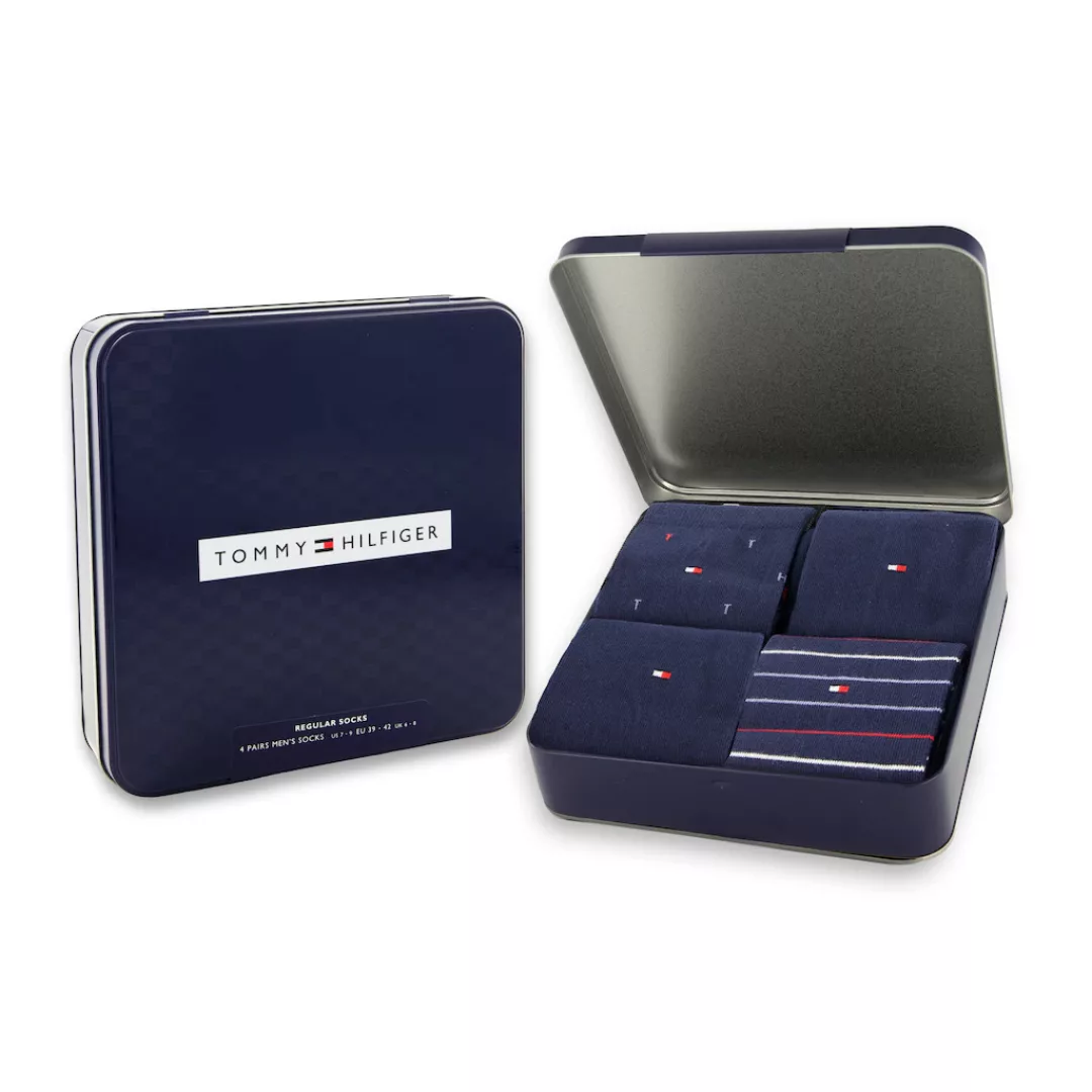 Tommy Hilfiger Socken "TH MEN SOCK 4P TIN GIFTBOX", (4er Pack) günstig online kaufen