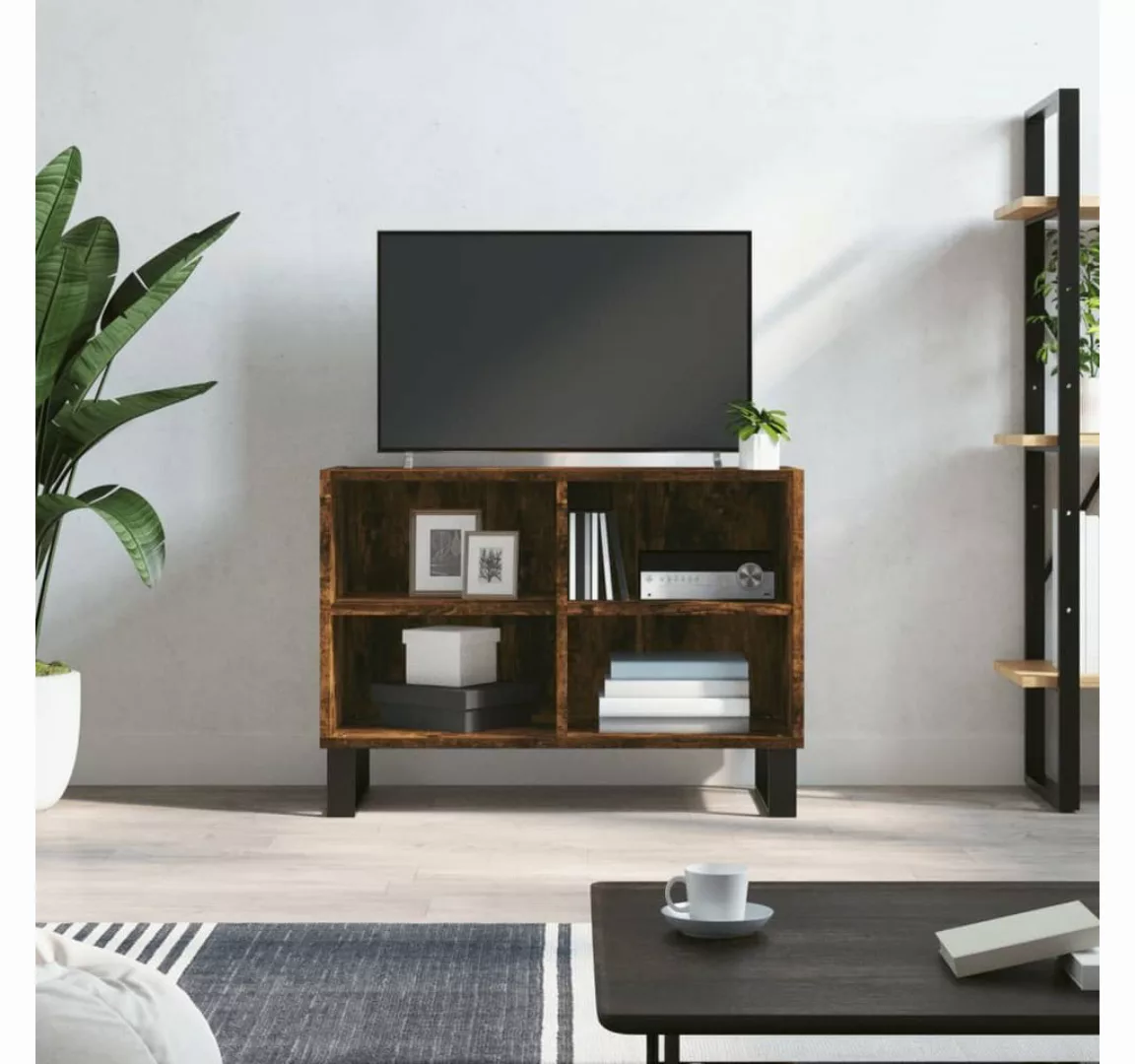 furnicato TV-Schrank Räuchereiche 69,5x30x50 cm Holzwerkstoff günstig online kaufen