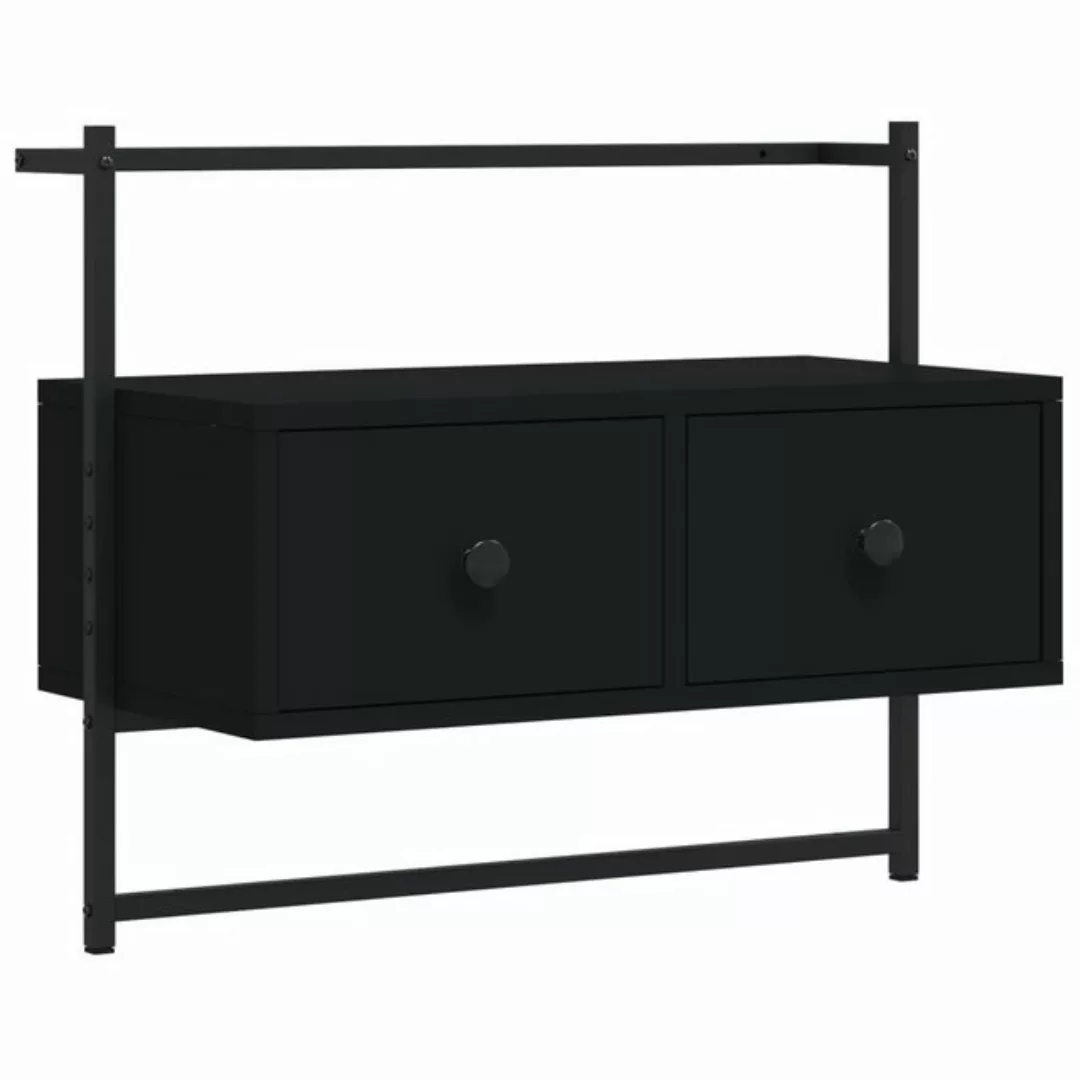 vidaXL TV-Schrank TV-Wandschrank Schwarz 60,5x30x51 cm Holzwerkstoff günstig online kaufen