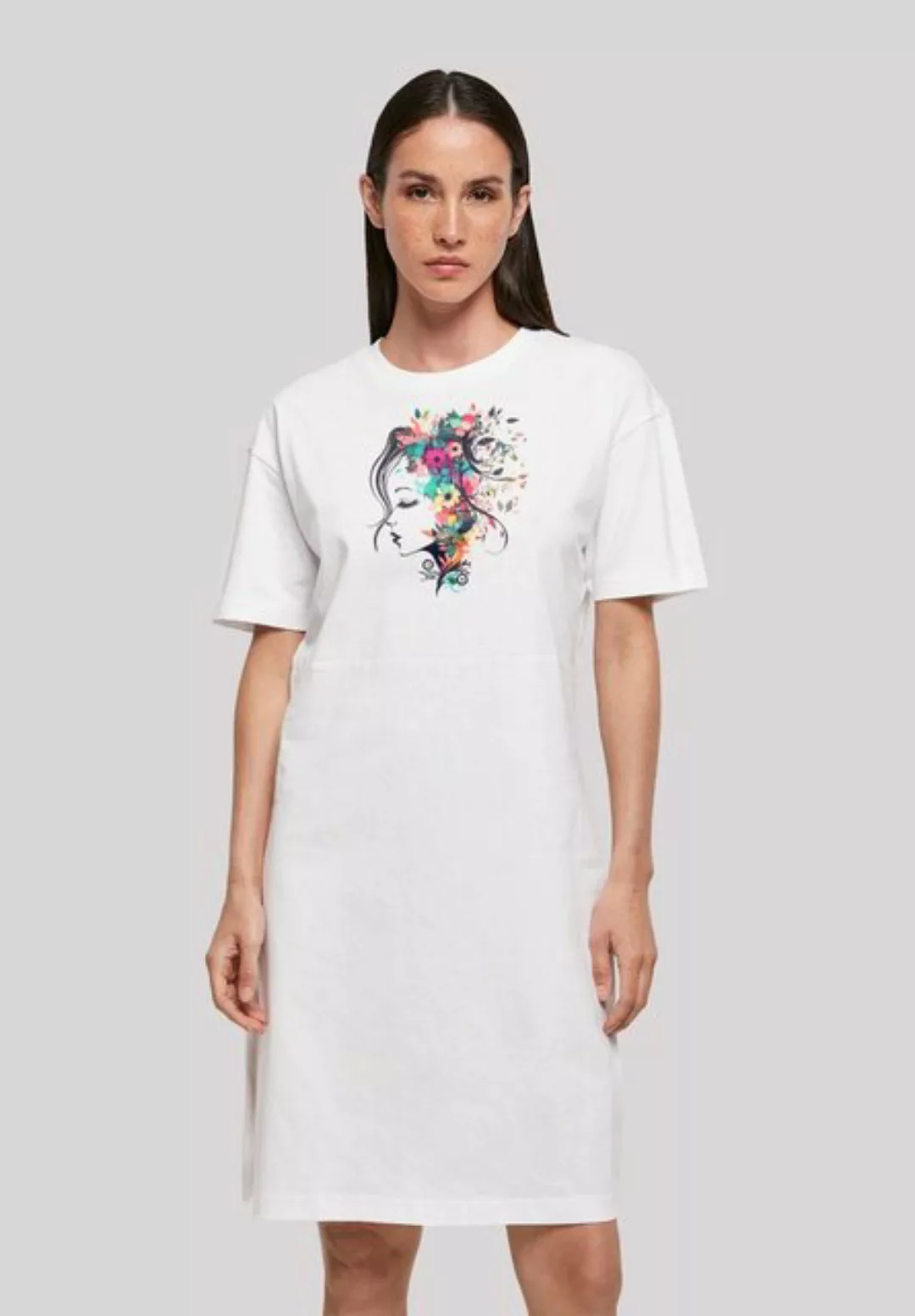 F4NT4STIC Shirtkleid Blumen Silhouette Bunt Print günstig online kaufen