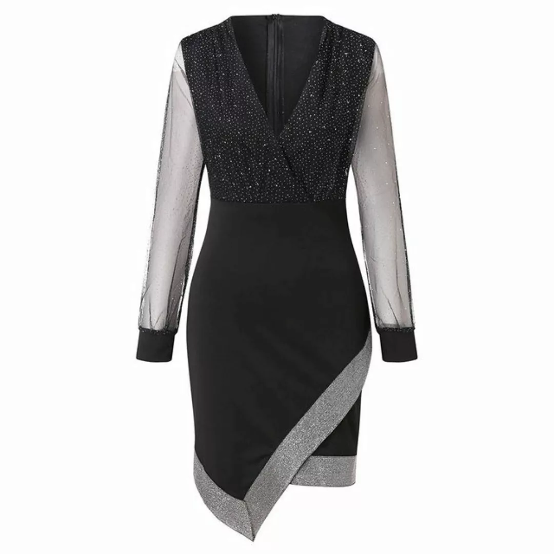 AFAZ New Trading UG Sommerkleid Kleid, Mesh-Patchwork-Damenkleid, sexy Klei günstig online kaufen