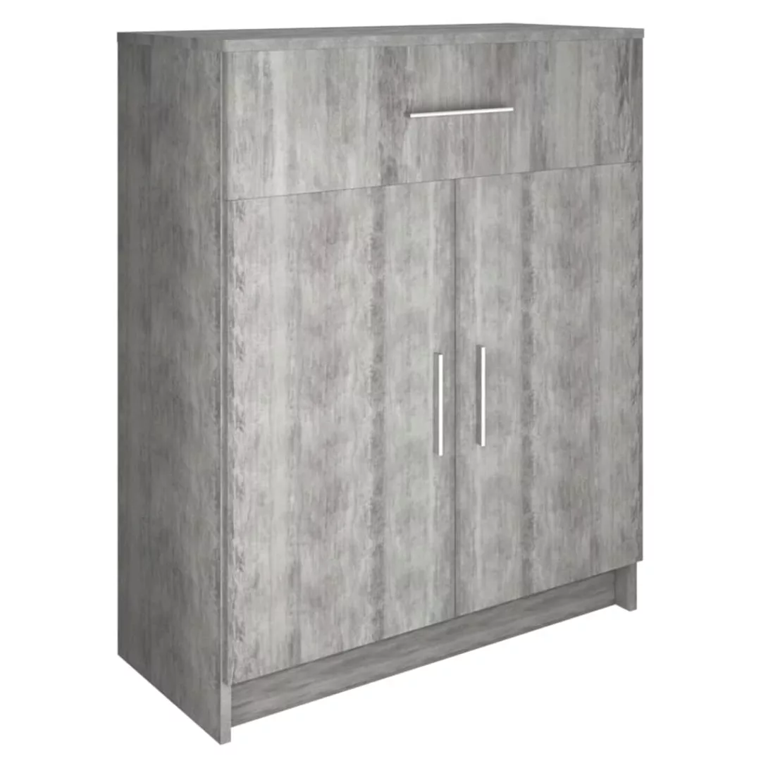 Sideboard Spanplatte 71x35x88 Cm Betongrau günstig online kaufen