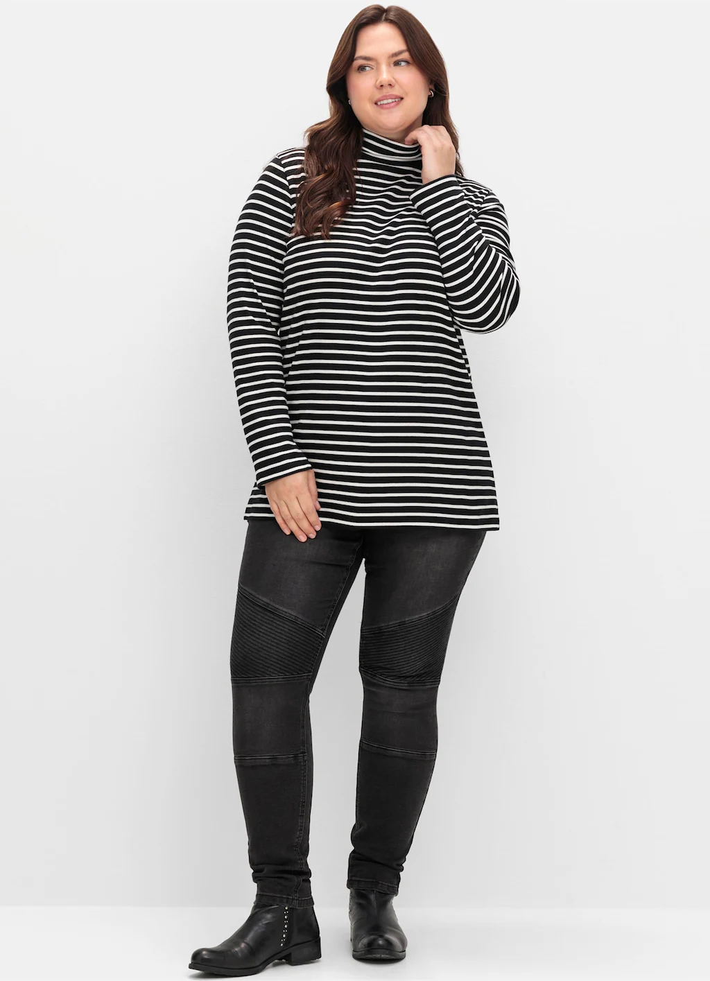 Sheego Rollkragenshirt "Rollkragenshirt", (1 tlg.) günstig online kaufen