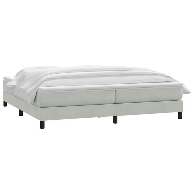 vidaXL Bett Boxspringbett mit Matratze Hellgrau 180x220 cm Samt günstig online kaufen