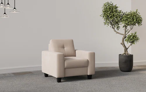 Places of Style Sessel »Varese«, Kreuznaht in beige günstig online kaufen