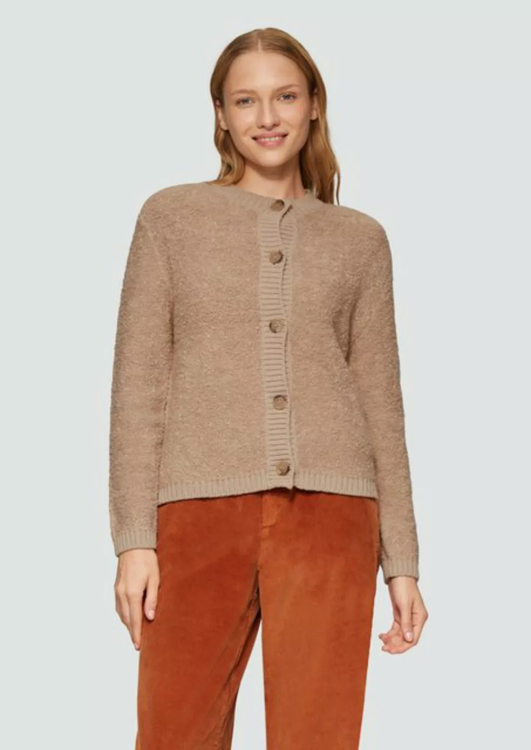 s.Oliver Strickjacke Strickjacke aus Teddy-Bouclé günstig online kaufen