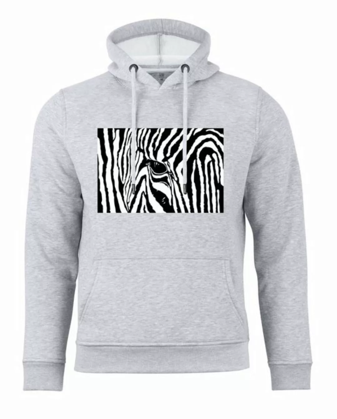 Cotton Prime® Hoodie Black & White Zebra Eye mit weichem Innenfleece günstig online kaufen