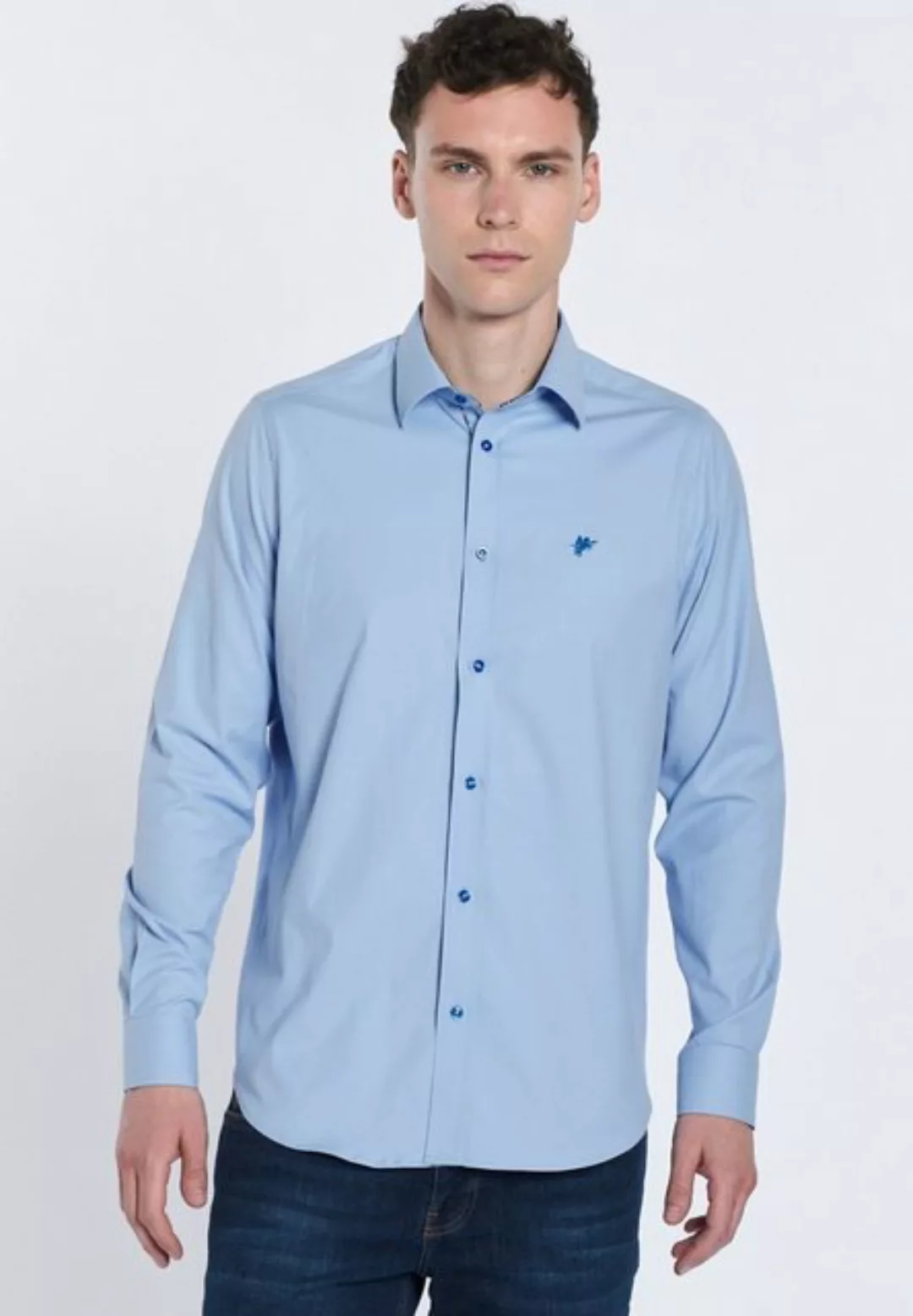 DENIM CULTURE Langarmhemd GIANFRANCO (1-tlg) günstig online kaufen
