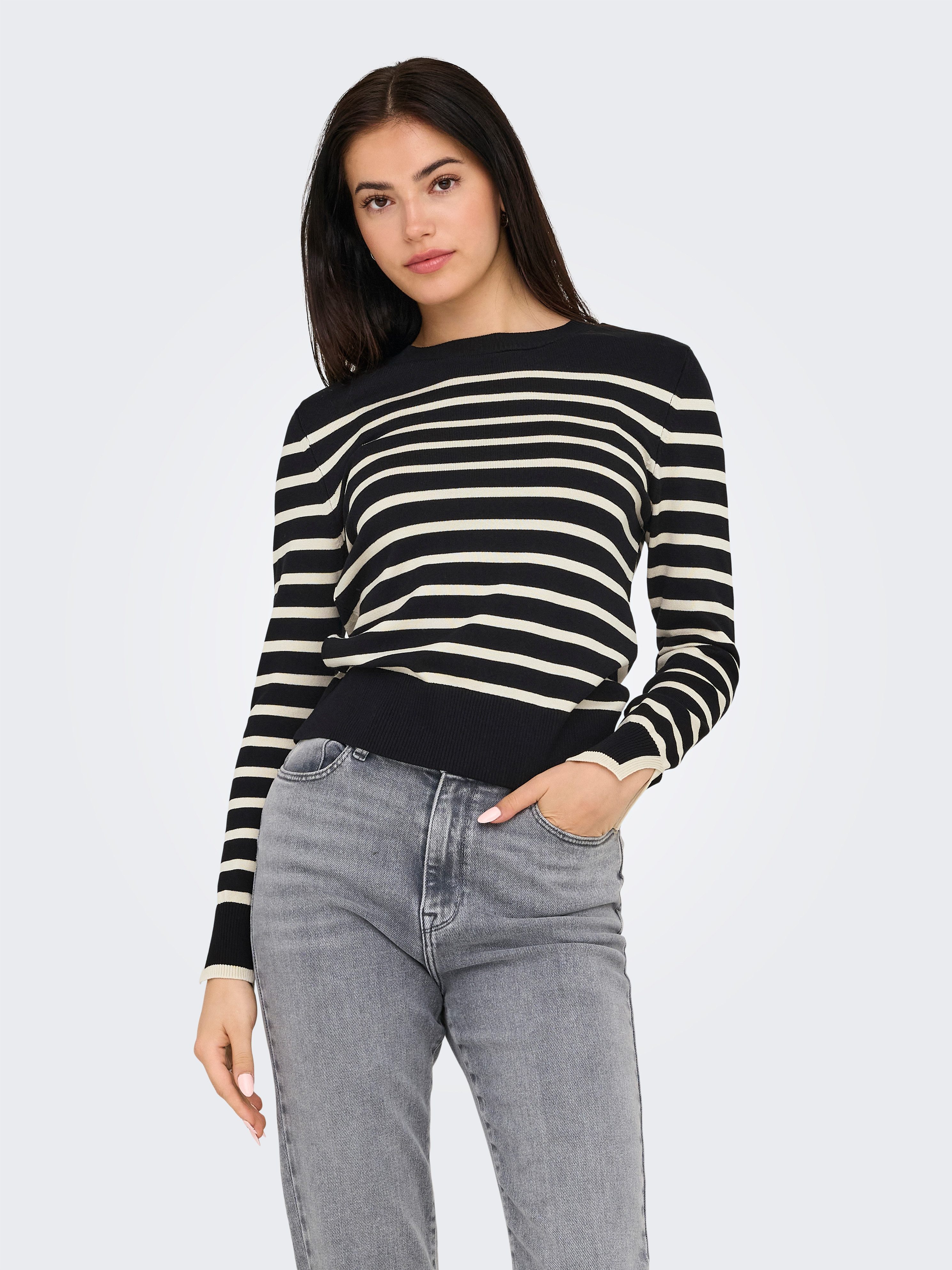 ONLY Rundhalspullover ONLKALANA LS O-NECK KNT günstig online kaufen