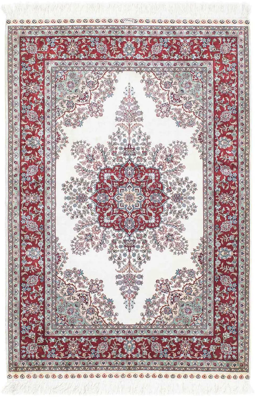 morgenland Orientteppich »Hereke - 137 x 91 cm - dunkelrot«, rechteckig günstig online kaufen