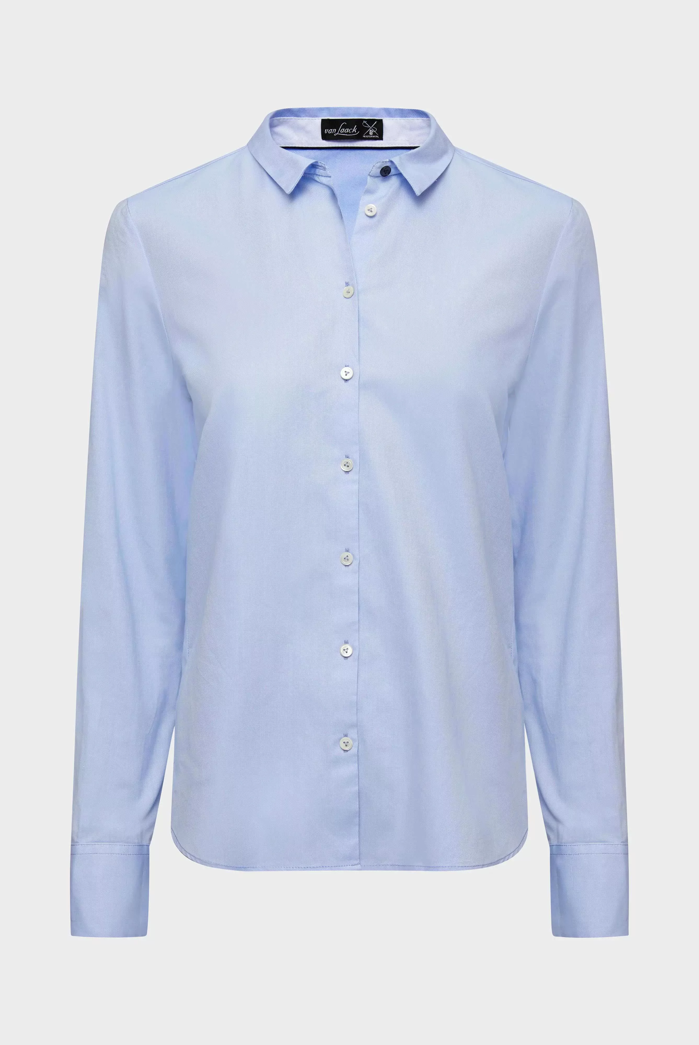 Oxford Hemdbluse mit Kontrast Details Blau günstig online kaufen