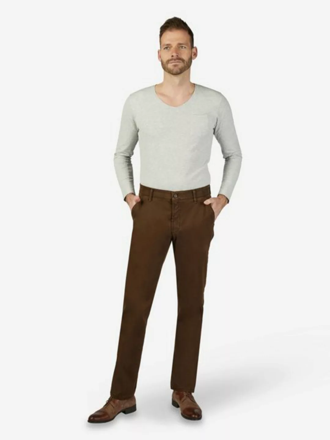 Club of Comfort Stoffhose CLUB OF COMFORT High Stretch Baumwoll-Hose braun günstig online kaufen