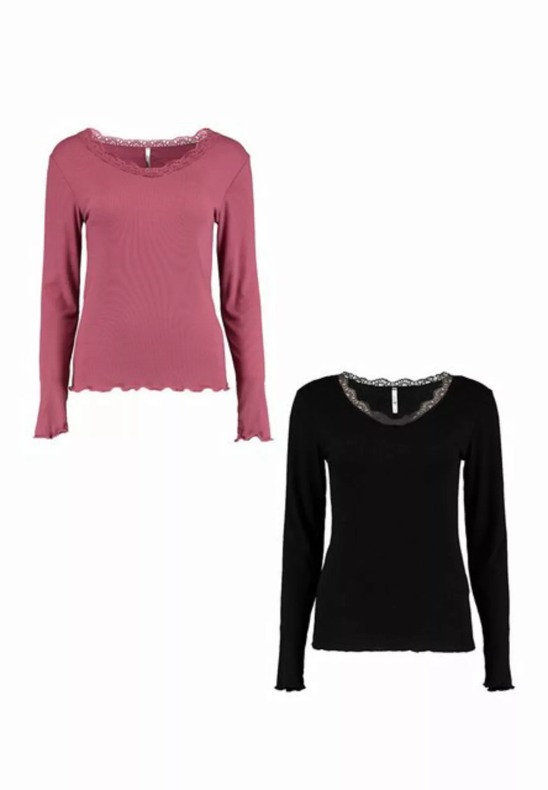 HaILY’S T-Shirt Langarm Shirt 2-er Set Spitzen Top Fi44ona (2-tlg) 5903 in günstig online kaufen