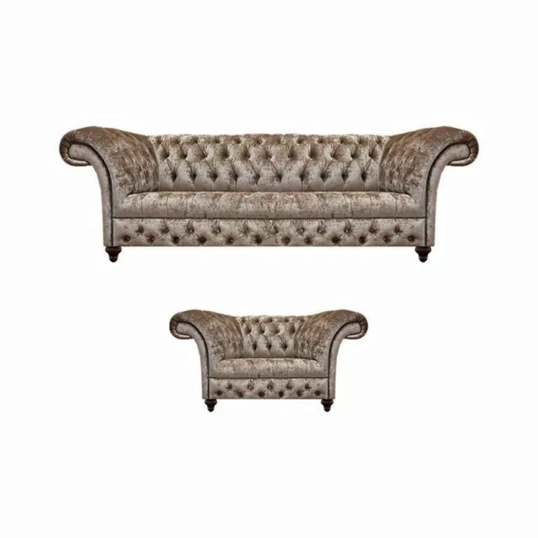 JVmoebel Chesterfield-Sofa Design Möbel Luxus Sofa Couch Dreisitze Chester günstig online kaufen