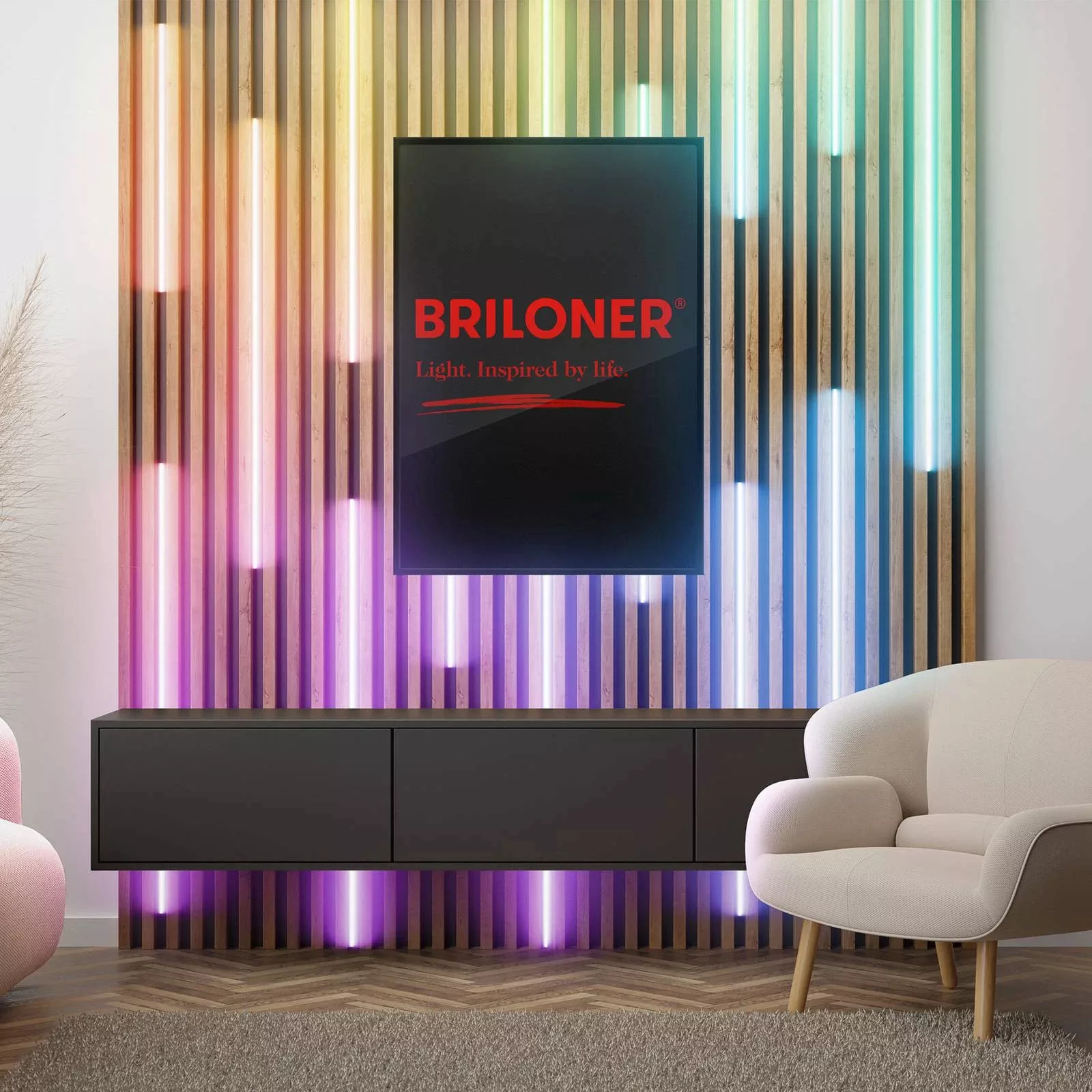 Briloner Pimp your Panel LED-Band Starter-Set 2,6 m RGB-Funktion günstig online kaufen