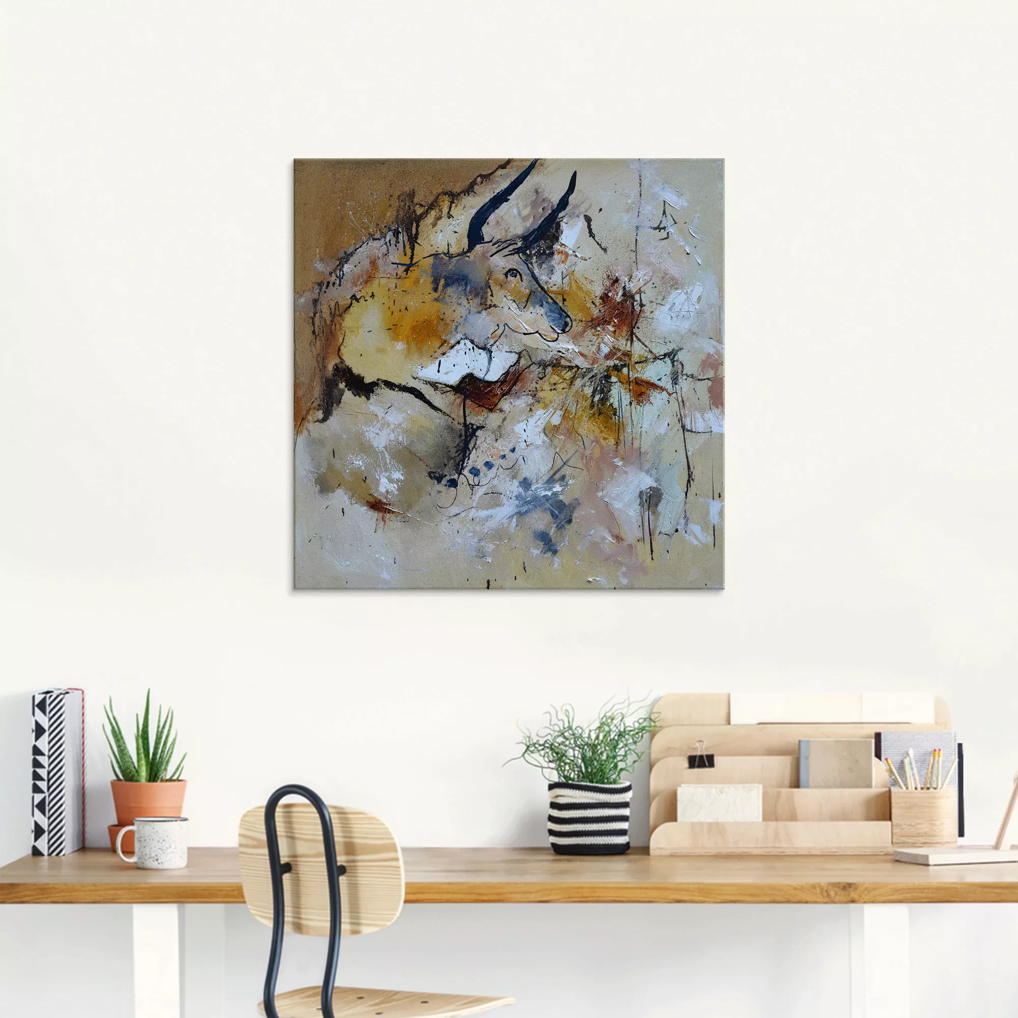 Artland Glasbild "Abstrakt Stier", Wildtiere, (1 St.) günstig online kaufen