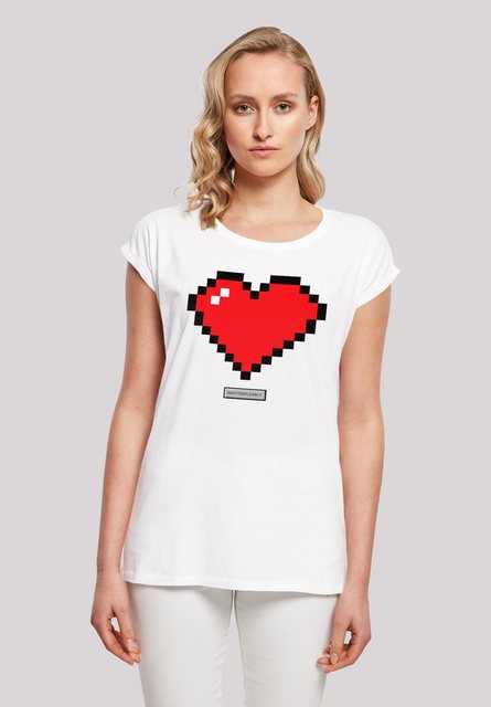 F4NT4STIC T-Shirt "Pixel Herz Good Vibes Happy People", Print günstig online kaufen