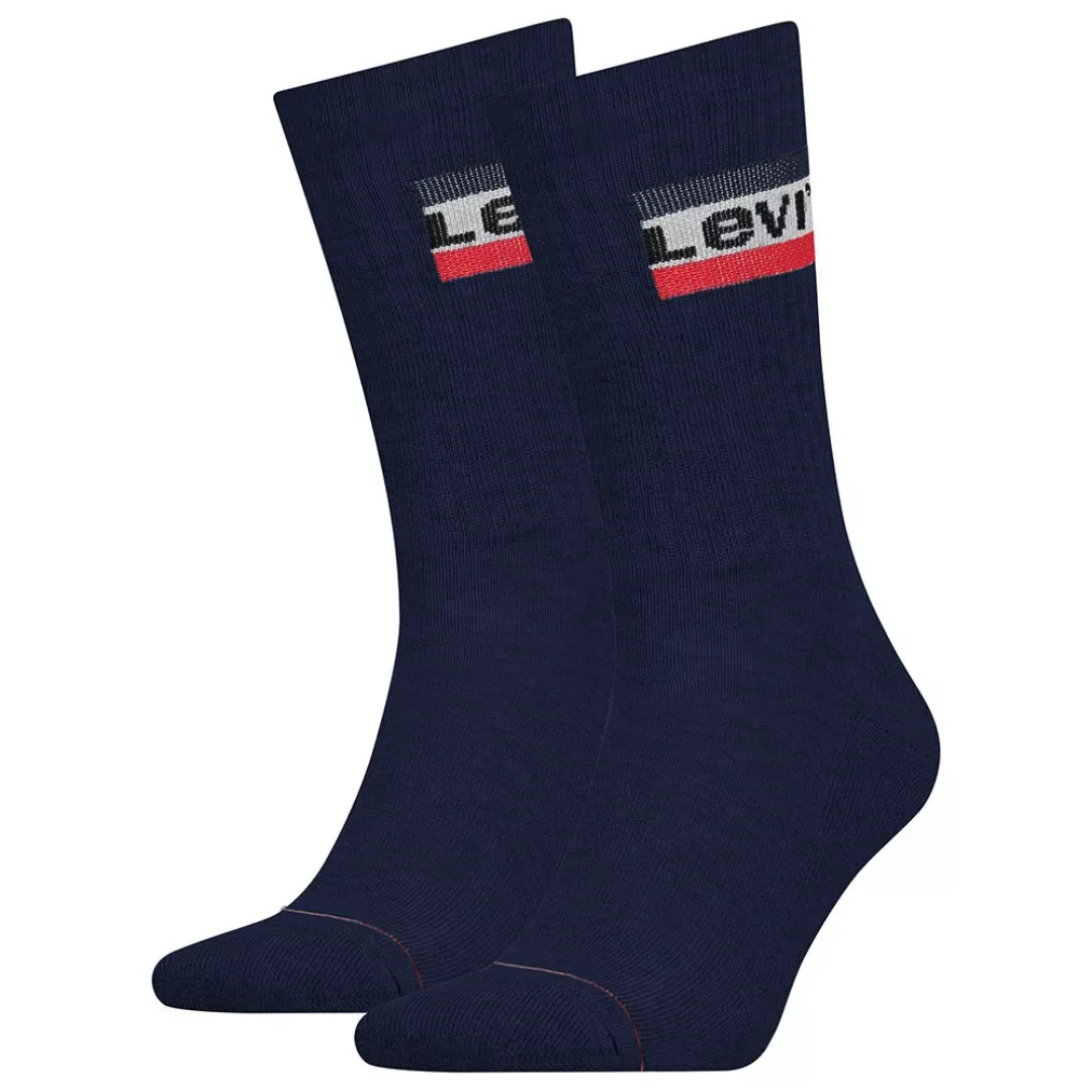 Levi´s ® Sportswear Logo Regular Socken 2 Paare EU 35-38 White / Grey günstig online kaufen