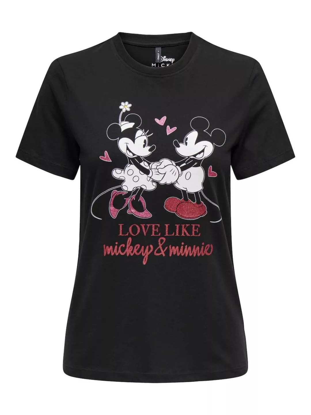 ONLY Kurzarmshirt ONLMICKEY LIFE REG S/S VALENTINE TOP JRS mit Mickey und M günstig online kaufen
