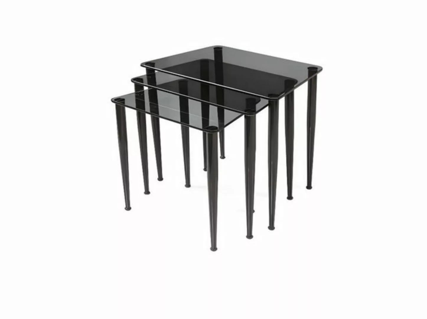 Xlmoebel Sofa Designer Beistelltische aus schwarzem Hartglas für das Wohnzi günstig online kaufen