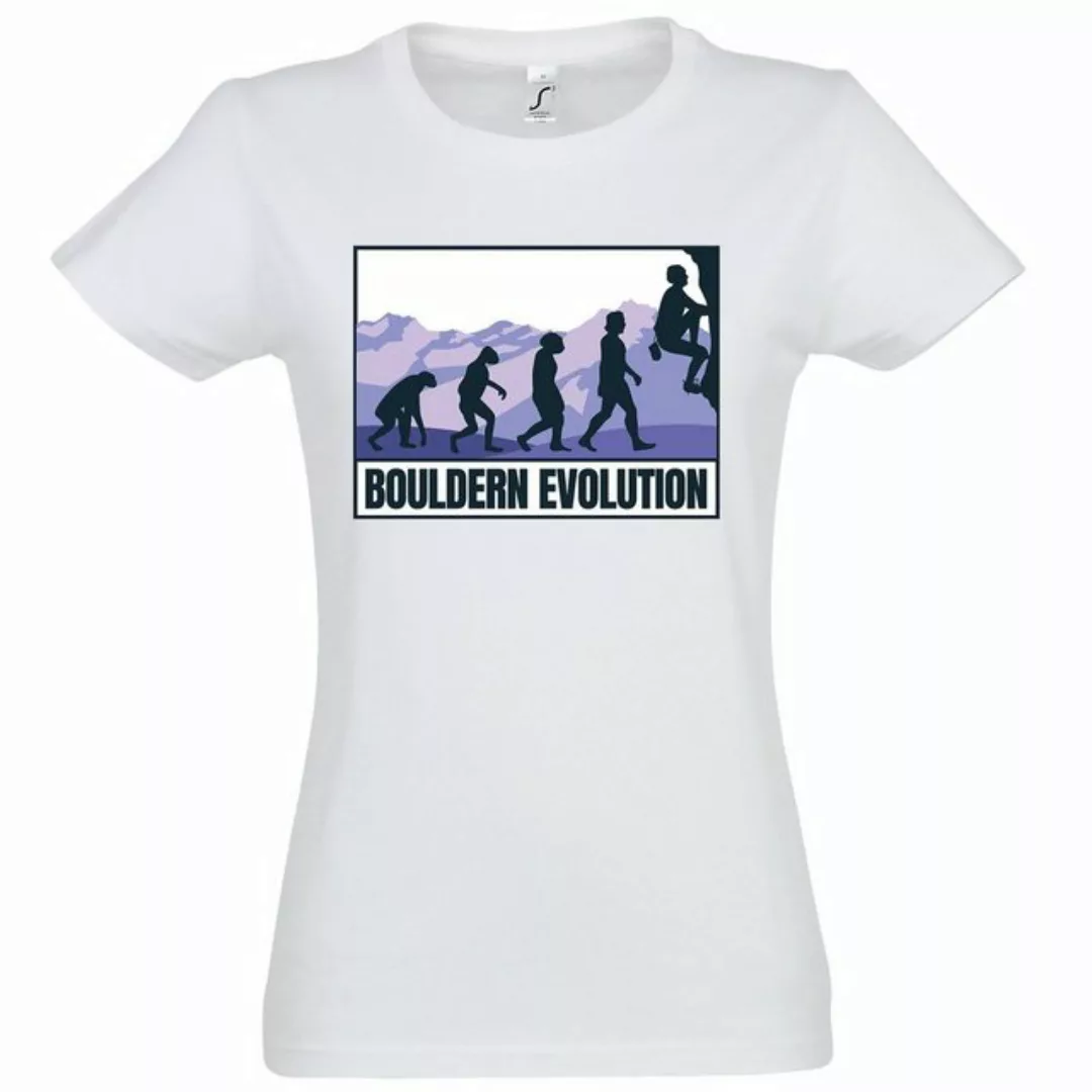 Youth Designz T-Shirt Evolution Bouldern Damen Shirt mit trendigem Frontpri günstig online kaufen