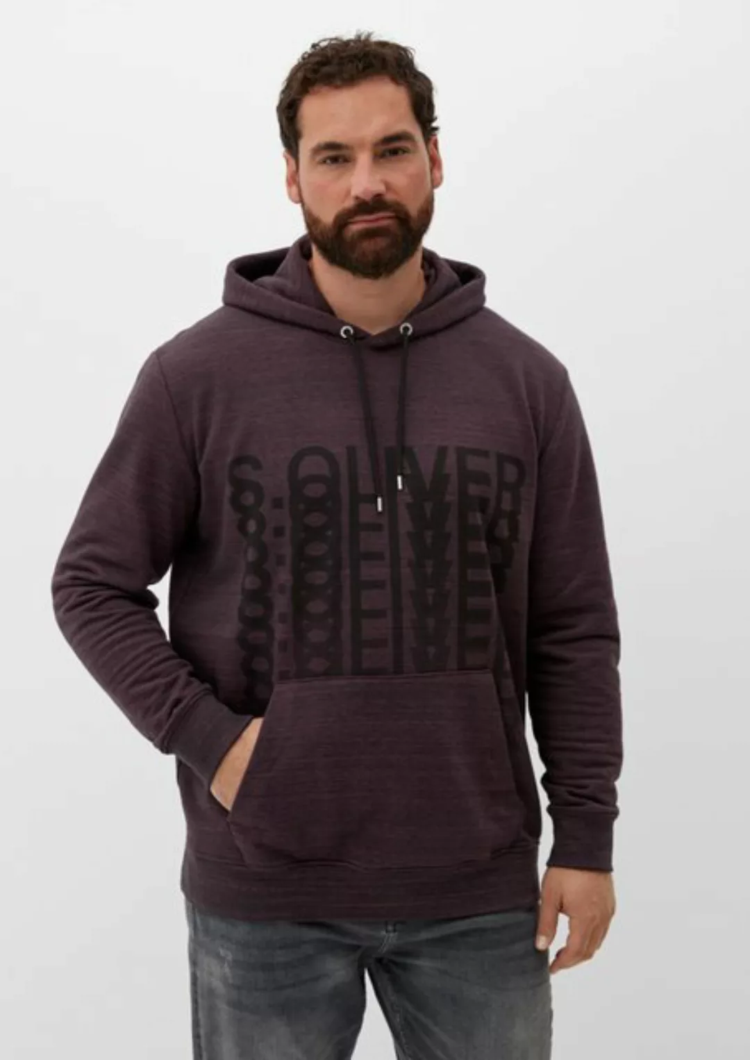 s.Oliver Sweatshirt Hoodie mit Frontprint Logo günstig online kaufen