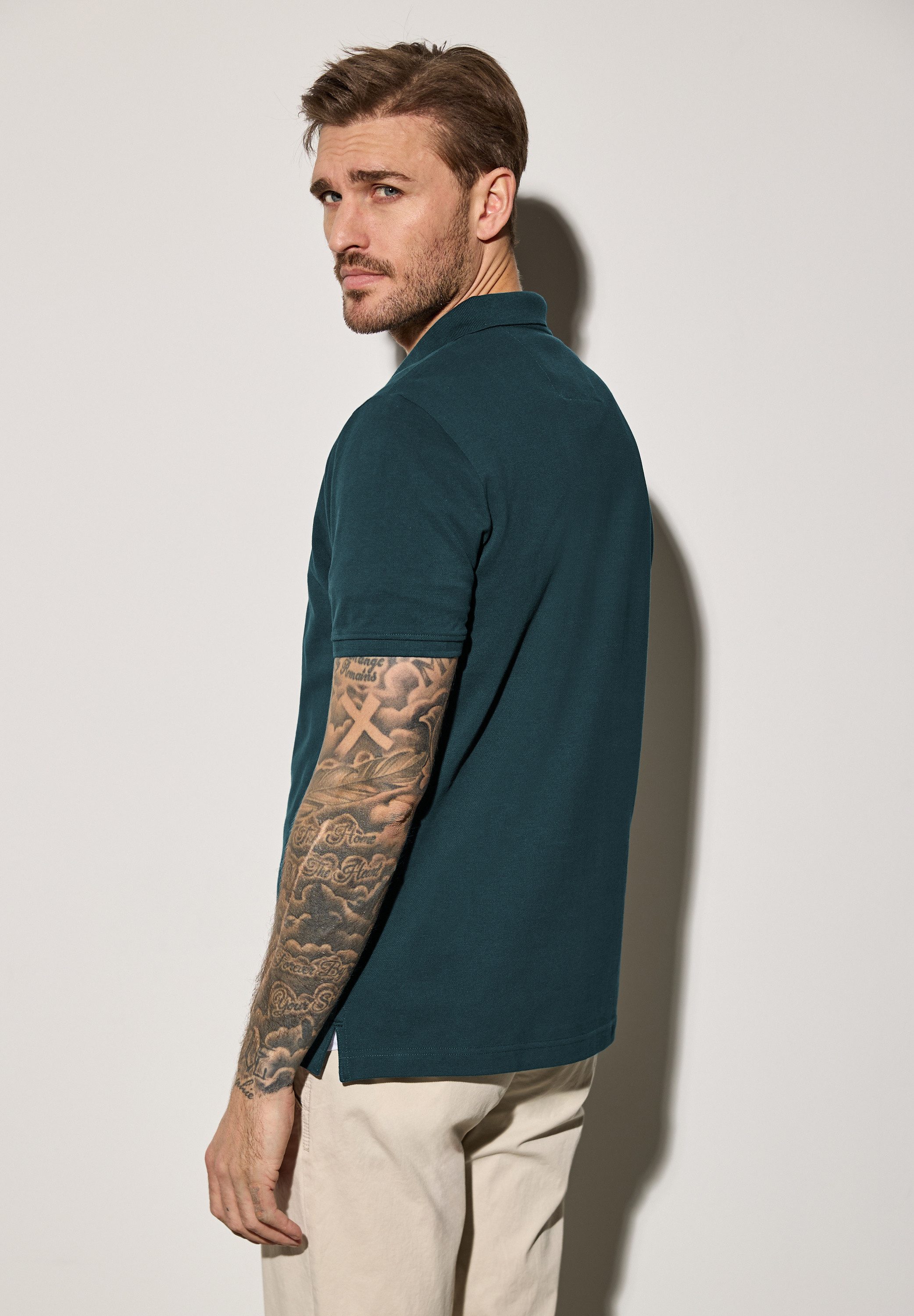 STREET ONE MEN Poloshirt aus reiner günstig online kaufen