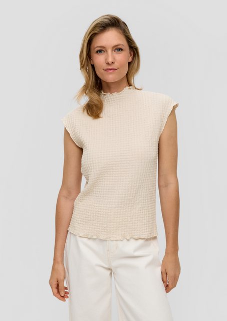 s.Oliver Kurzarmshirt Jersey-Shirt im Slim Fit mit Musterstruktur günstig online kaufen