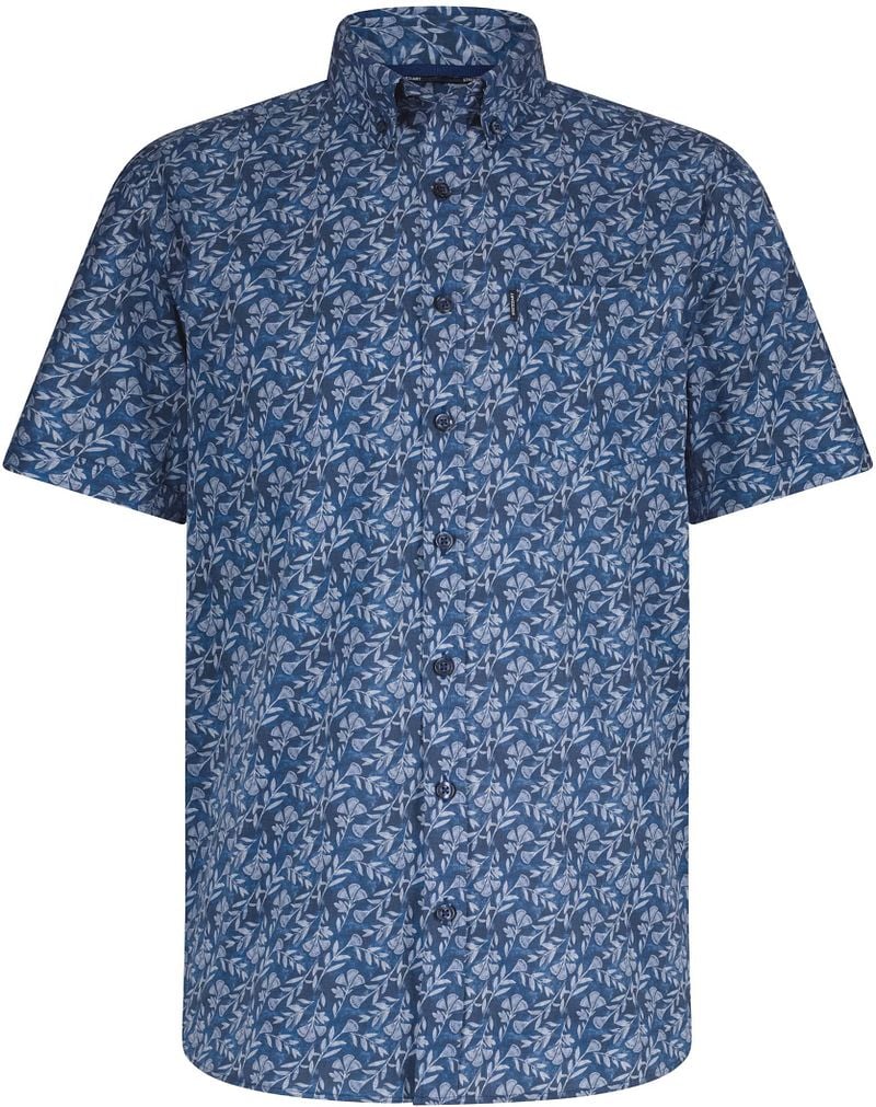 State Of Art Short Sleeve Hemd Leafs Navy - Größe XL günstig online kaufen