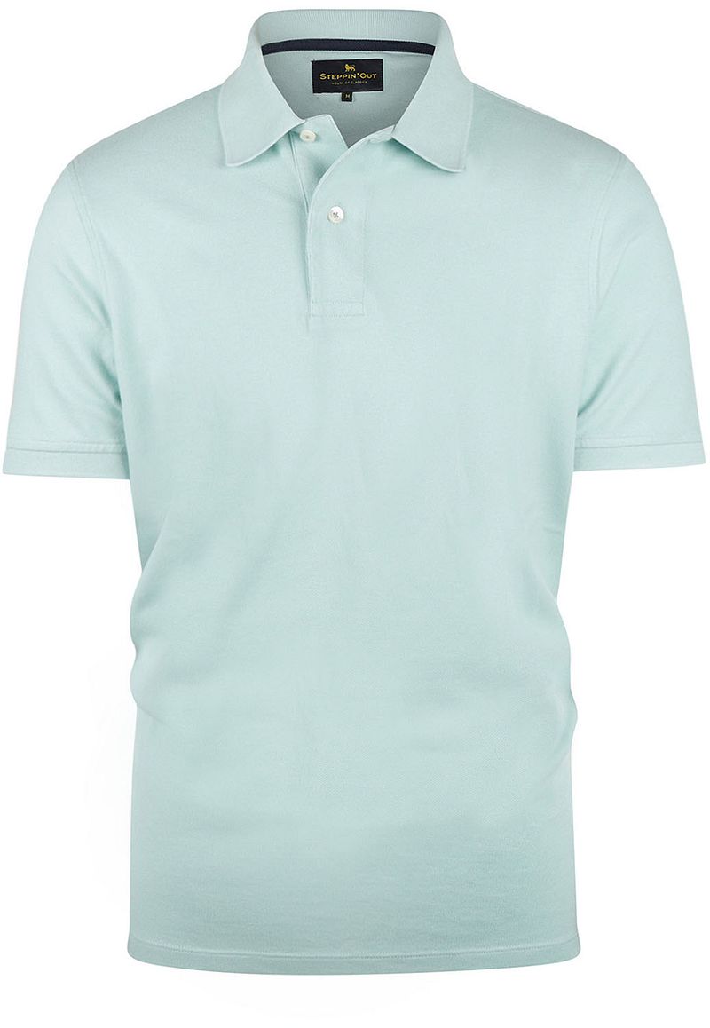 Steppin' Out Polo Shirt Piqué Classic Türkis - Größe M günstig online kaufen