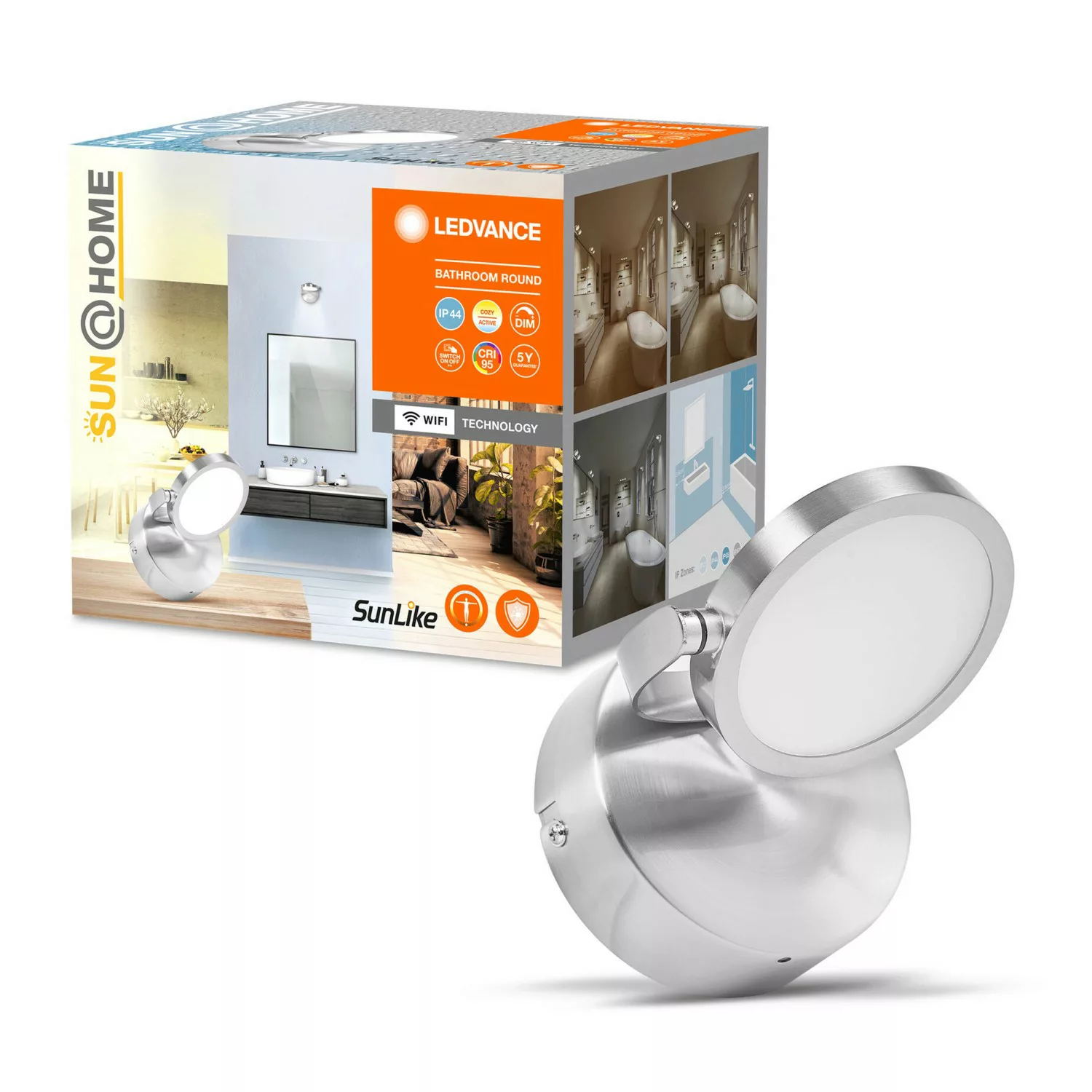 Ledvance Badezimmerleuchte Sun@Home Smart+ Badezimmer Silber Ø 11 cm günstig online kaufen