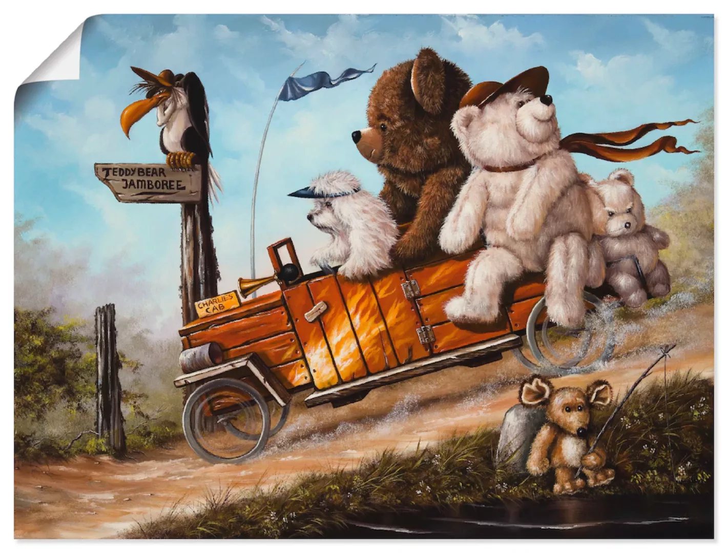 Artland Wandbild "Reisendes Kinderspielzeug", Spielzeuge, (1 St.) günstig online kaufen