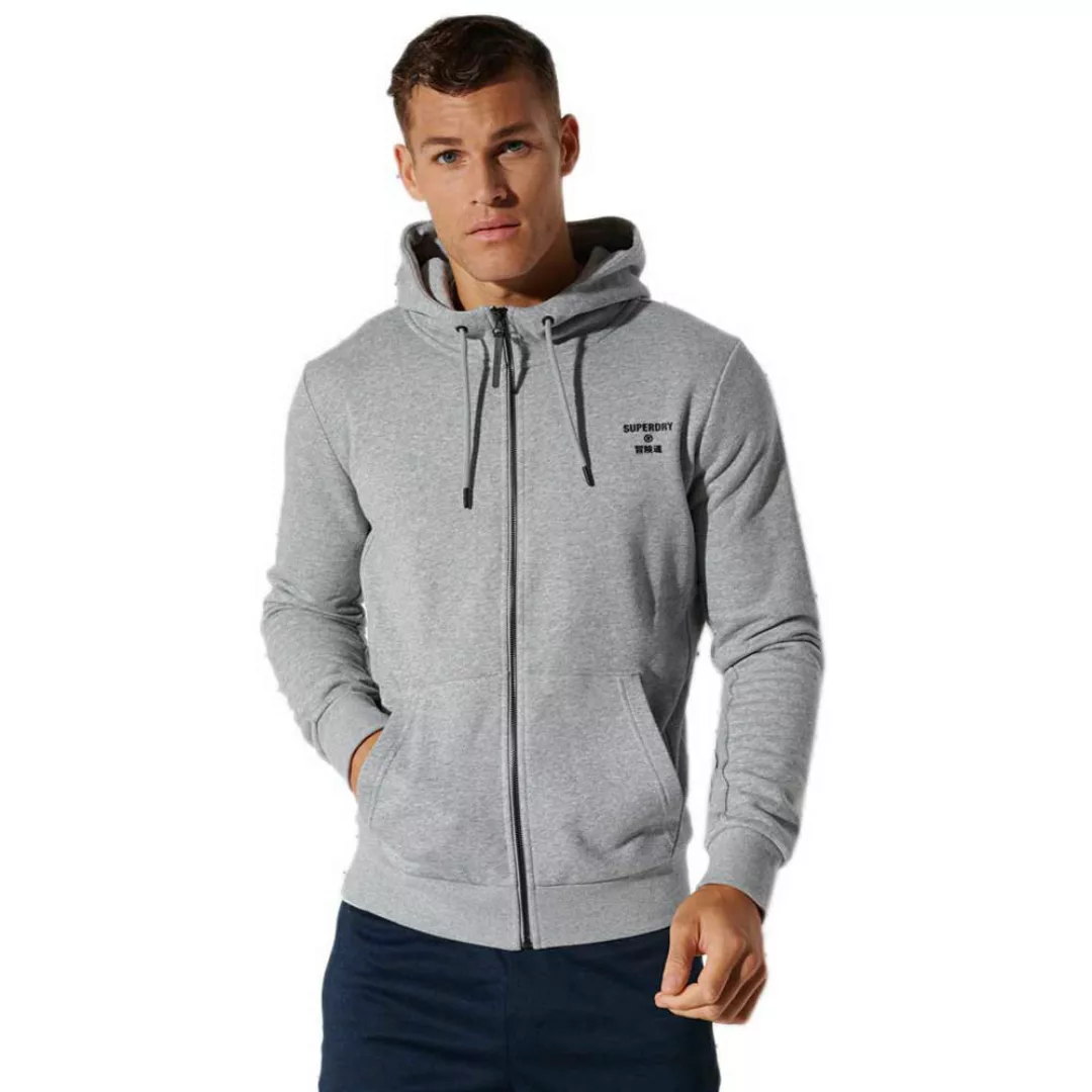 Superdry Core Sport Sweatshirt Mit Reißverschluss L Grey Marl günstig online kaufen