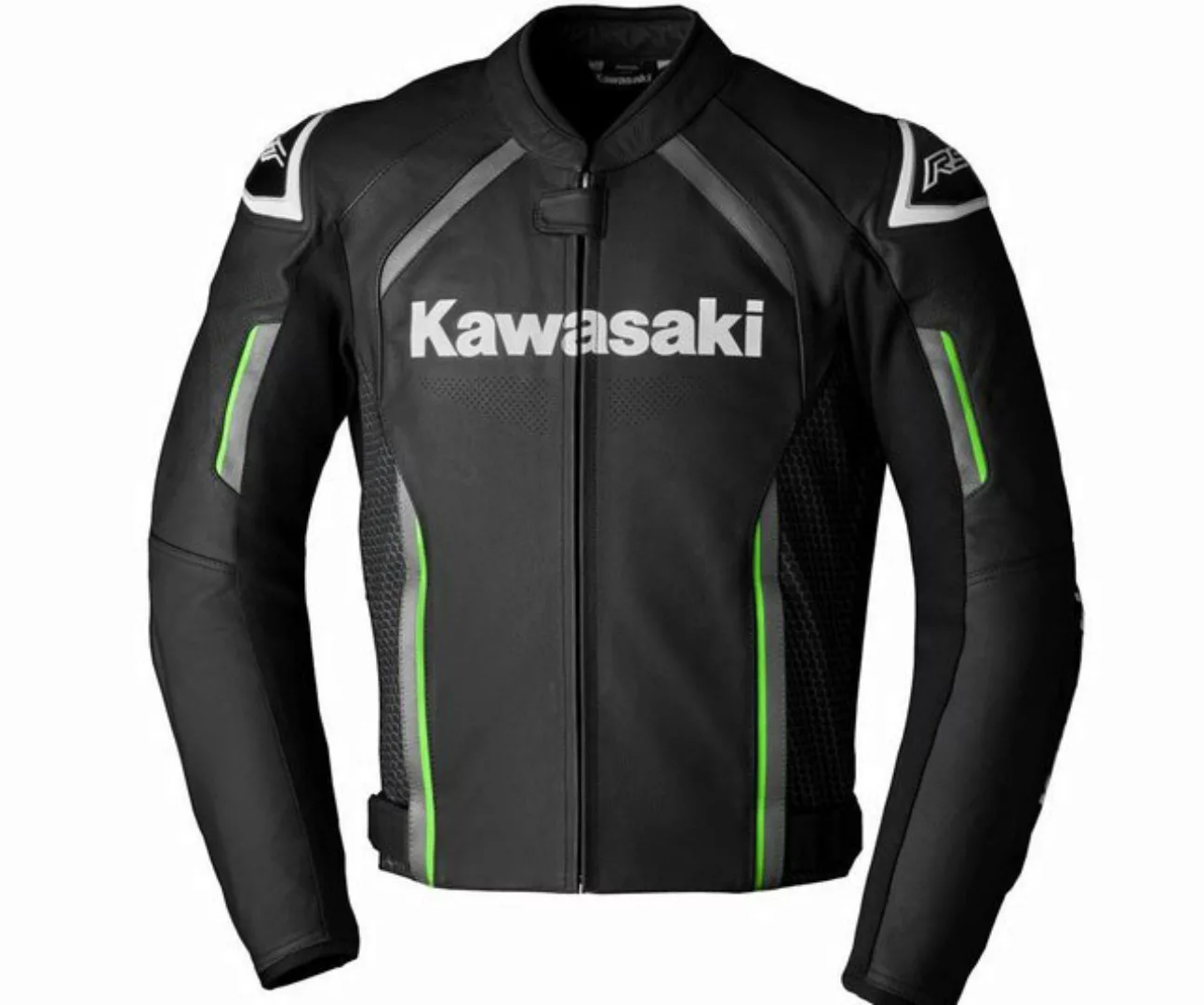 Kawasaki Motorradjacke Kawasaki Motorrad Lederjacke RIMINI günstig online kaufen
