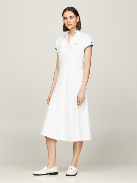 Tommy Hilfiger Polokleid F&F STP SLV KNEE POLO DRESS mit kontrastfarbenen E günstig online kaufen