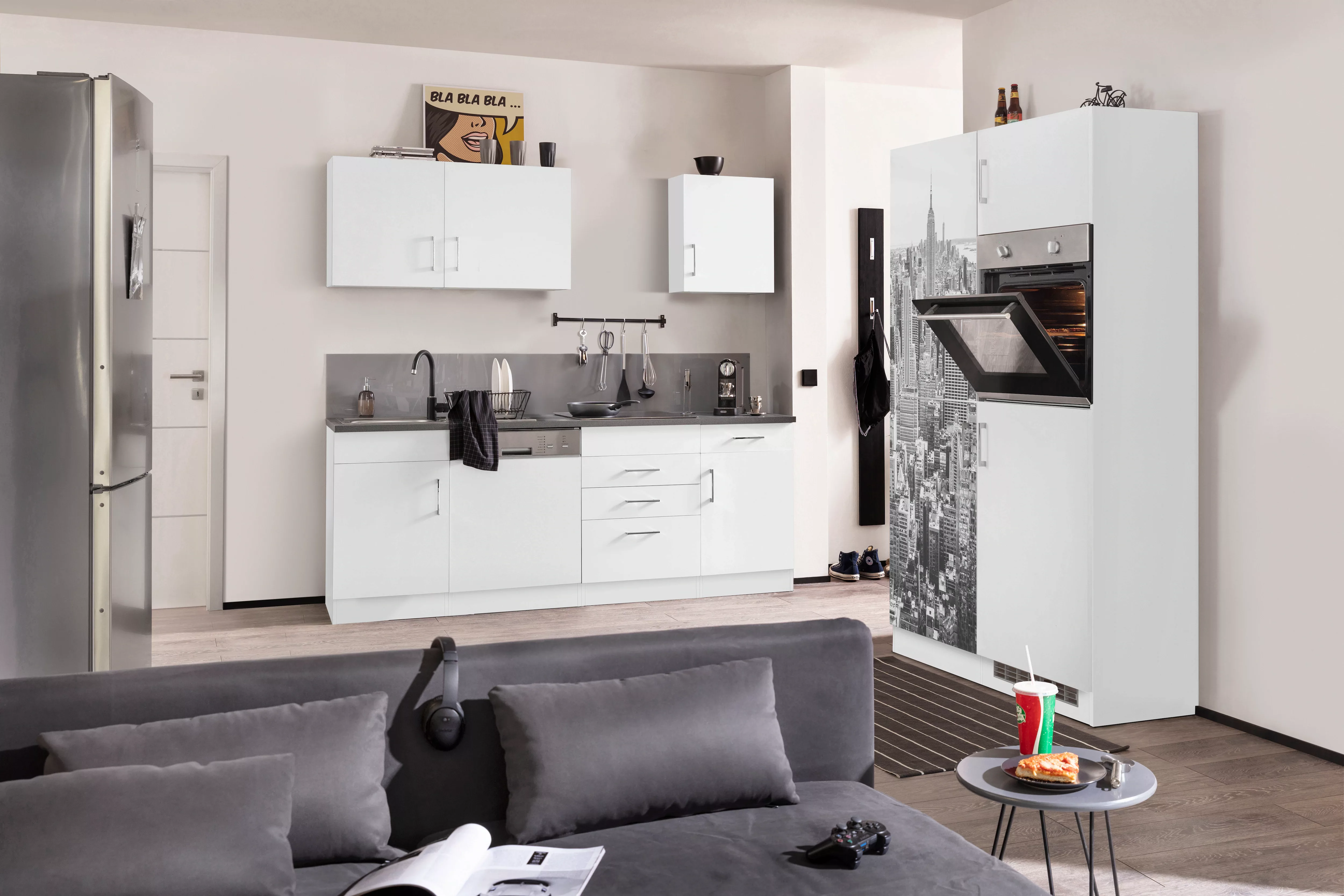HELD MÖBEL Küchenzeile "Paris", ohne E-Geräte, Breite 340 cm günstig online kaufen
