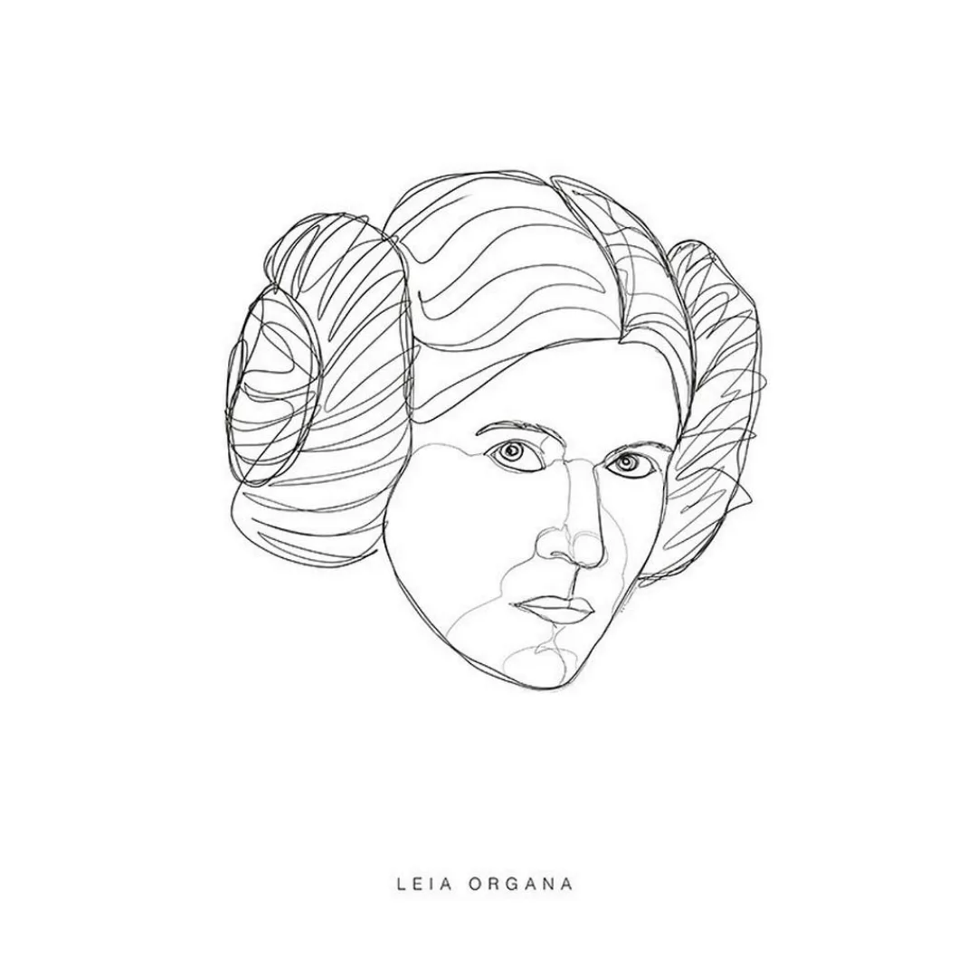 Komar Wandbild Star Wars Classic Force Faces Leia Star Wars - Intro B/L: ca günstig online kaufen